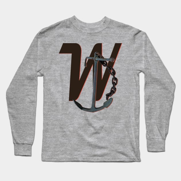 W anchor Long Sleeve T-Shirt by TeeText